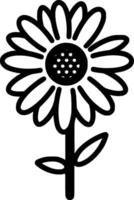 Marguerite, minimaliste et Facile silhouette - vecteur illustration