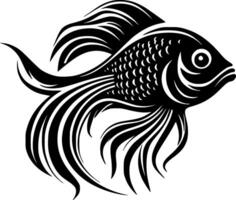 poisson, minimaliste et Facile silhouette - vecteur illustration