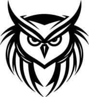 hibou - minimaliste et plat logo - vecteur illustration