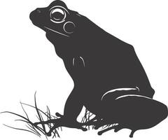 ai généré silhouette grenouille noir Couleur seulement plein corps vecteur