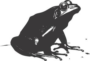 ai généré silhouette grenouille noir Couleur seulement plein corps vecteur