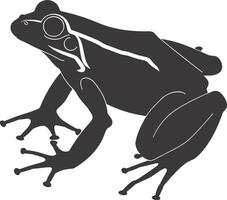 ai généré silhouette grenouille noir Couleur seulement plein corps vecteur