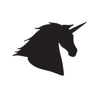 vecteur plat Licorne silhouette