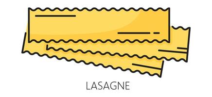 non cuit brut lasagne Pâtes isolé contour icône vecteur