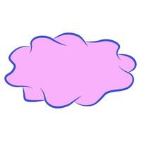 Cadre de dessin animé nuage. abstrait forme avec copie spase pour texte. vecteur illustration