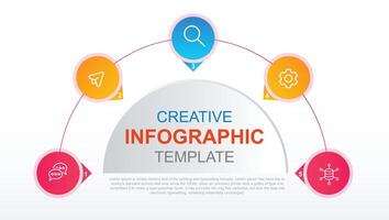 modèle infographique créatif vecteur