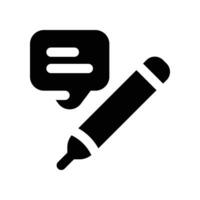 contenu l'écriture icône. vecteur glyphe icône pour votre site Internet, mobile, présentation, et logo conception.
