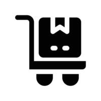 chariot icône. vecteur glyphe icône pour votre site Internet, mobile, présentation, et logo conception.