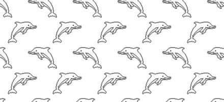 pixel art dauphin sans couture modèle vecteur