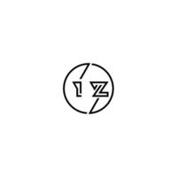je suis audacieux ligne concept dans cercle initiale logo conception dans noir isolé vecteur