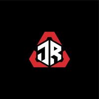 jr initiale logo esport équipe concept des idées vecteur