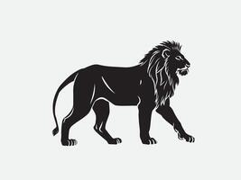 ai généré illustration de une Lion silhouette vecteur