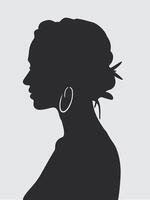 ai généré silhouette de une femme vecteur