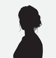 ai généré silhouette de une femme vecteur