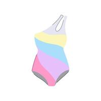 Soleil maillot de bain femme dessin animé vecteur illustration