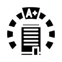 Bureau énergie efficace glyphe icône vecteur illustration
