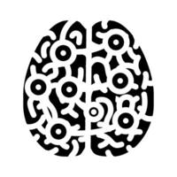 neural connectivité neuroscience neurologie glyphe icône vecteur illustration