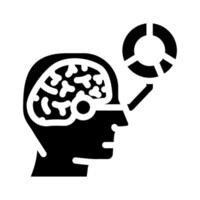 cognitif compétences neuroscience neurologie glyphe icône vecteur illustration