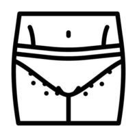 bikini cheveux suppression femelle ligne icône vecteur illustration