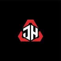 jh initiale logo esport équipe concept des idées vecteur