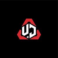 uj initiale logo esport équipe concept des idées vecteur