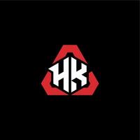 hk initiale logo esport équipe concept des idées vecteur