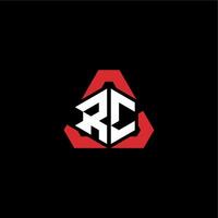 rc initiale logo esport équipe concept des idées vecteur
