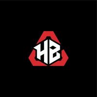 hb initiale logo esport équipe concept des idées vecteur