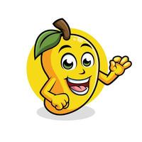 mangue dessin animé personnage montrant D'accord signe content mascotte vecteur illustration clipart