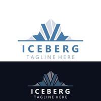 iceberg logo conception, Facile la glace Montagne paysage modèle vecteur illustration