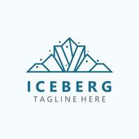 iceberg logo conception, Facile la glace Montagne paysage modèle vecteur illustration