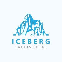 iceberg logo conception, Facile la glace Montagne paysage modèle vecteur illustration