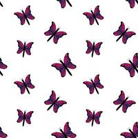 violet papillons vecteur sans couture modèle. contour papillon arrière-plan, fond d'écran, imprimer, textile, tissu, emballage papier, emballage conception. ligne art