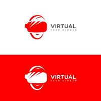 virtuel réalité logo conception icône marque identité signe symbole vecteur