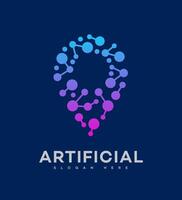 artificiel intelligence logo icône marque identité signe symbole vecteur