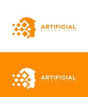 artificiel intelligence logo icône marque identité signe symbole vecteur