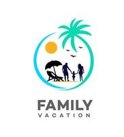 famille vacances logo icône marque identité signe symbole vecteur