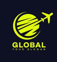 global Voyage logo icône marque identité signe symbole vecteur