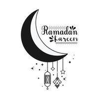 Ramadan kareem illustration typographie Ramadan affiche bannière social médias Publier vecteur