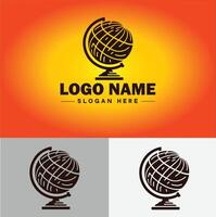 globe icône logo Terre planète vecteur art graphique pour affaires marque icône globe logo modèle