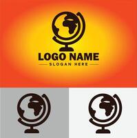 globe icône logo Terre planète vecteur art graphique pour affaires marque icône globe logo modèle