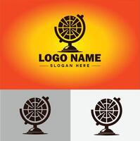 globe icône logo Terre planète vecteur art graphique pour affaires marque icône globe logo modèle