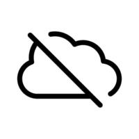 non nuage icône vecteur symbole conception illustration