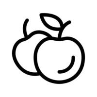 Pomme icône vecteur symbole conception illustration