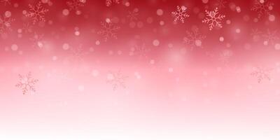 Noël Contexte rouge avec le chute neige Contexte affiche magnifique vecteur illustration