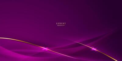 violet abstrait Contexte avec luxe d'or éléments vecteur illustration