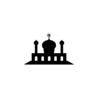 mosquée silhouette, plat style. pouvez utilisation pour art illustration, décoration, fond d'écran, arrière-plan, applications, site Internet, logo gramme, pictogramme, salutation carte ou pour graphique conception élément. vecteur illustration