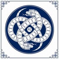 content chinois Nouveau année 2025 zodiaque signe, année de le serpent vecteur