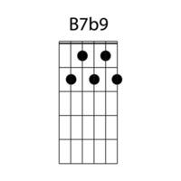 b7b9 guitare accord icône vecteur