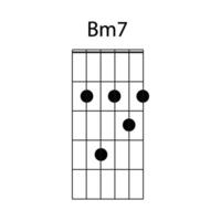 bm7 guitare accord icône vecteur